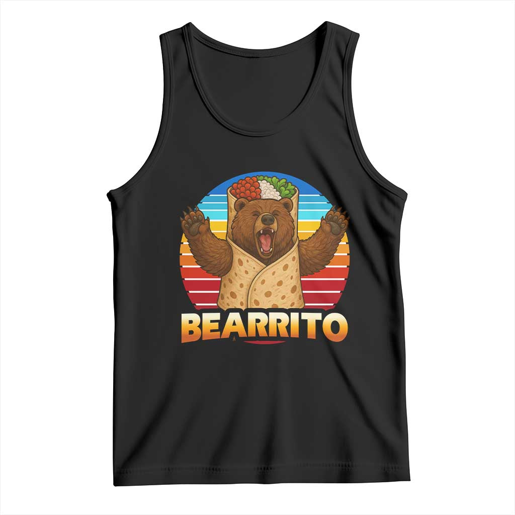 Burrito Lover Gift Tank Top Funny Bearrito TS12 Black Print Your Wear