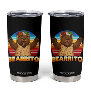 Burrito Lover Gift Tumbler Cup Funny Bearrito TS12 Black Print Your Wear