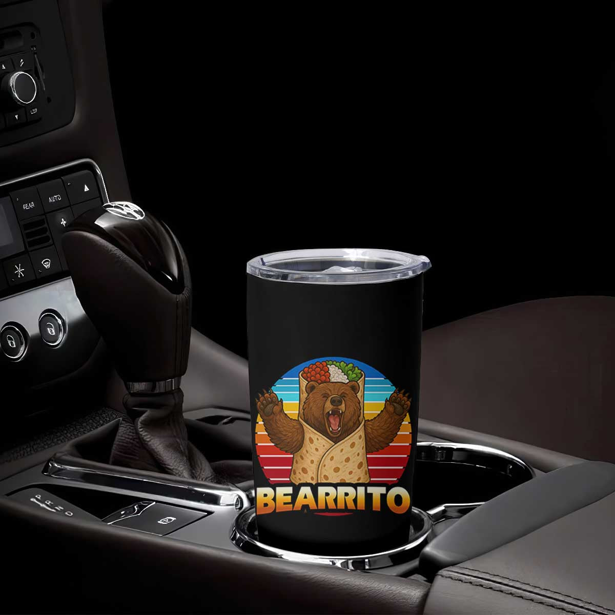 Burrito Lover Gift Tumbler Cup Funny Bearrito TS12 Print Your Wear