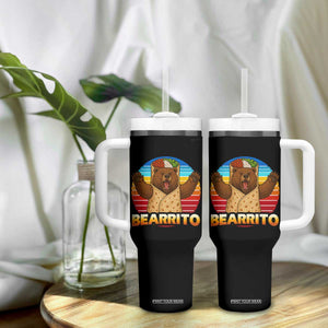Burrito Lover Gift Tumbler With Handle Funny Bearrito TS12 Print Your Wear