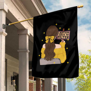 Caution I Have No Filter Garden Flag Funny Sarcasm Gift TS12 Print Your Wear