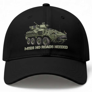 M1128 Military Armored Vehicle Baseball Cap No Roads Needed Off Road Combat