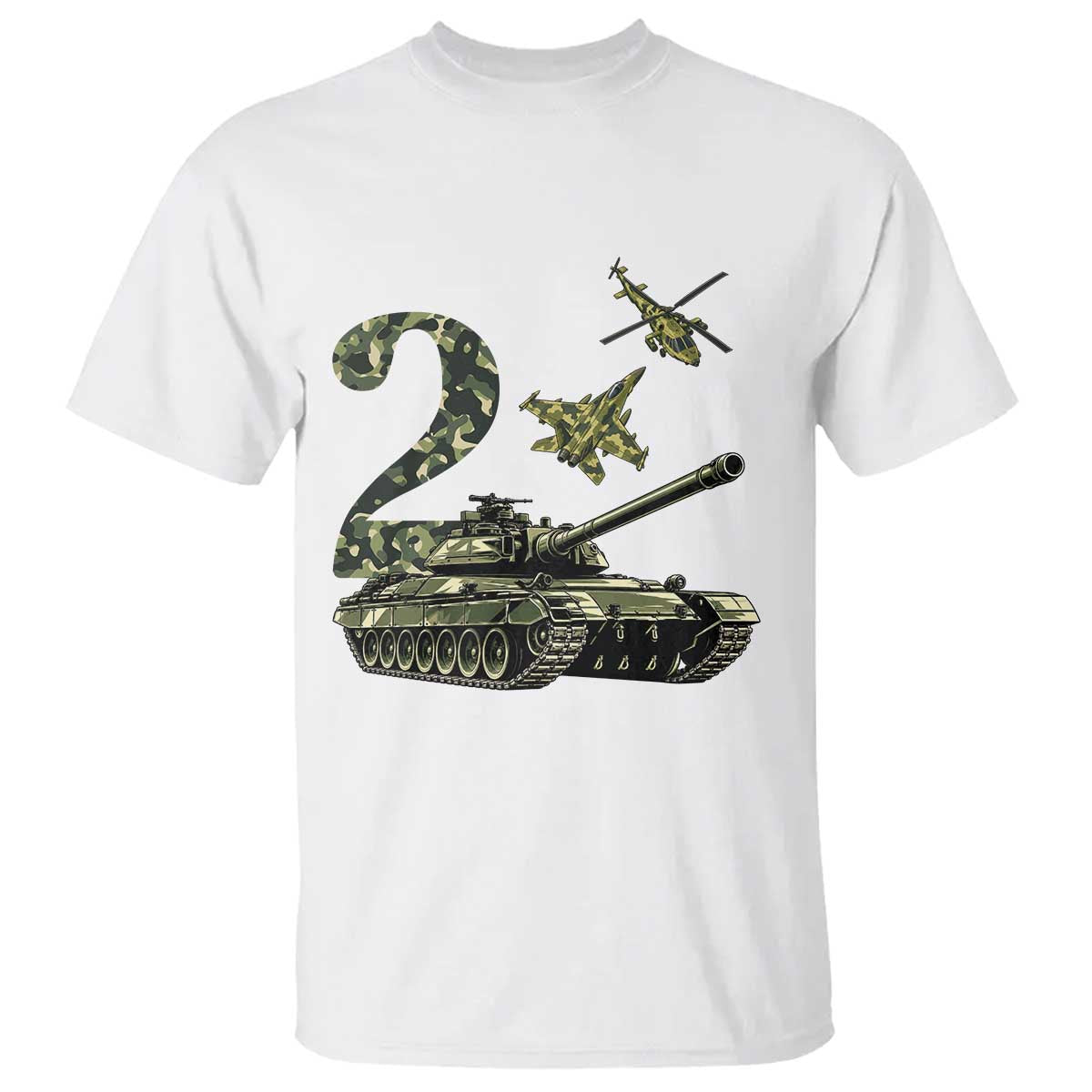 Cute Little Soldier 2nd Birthday T Shirt Camo Tank Tiny Trooper Party