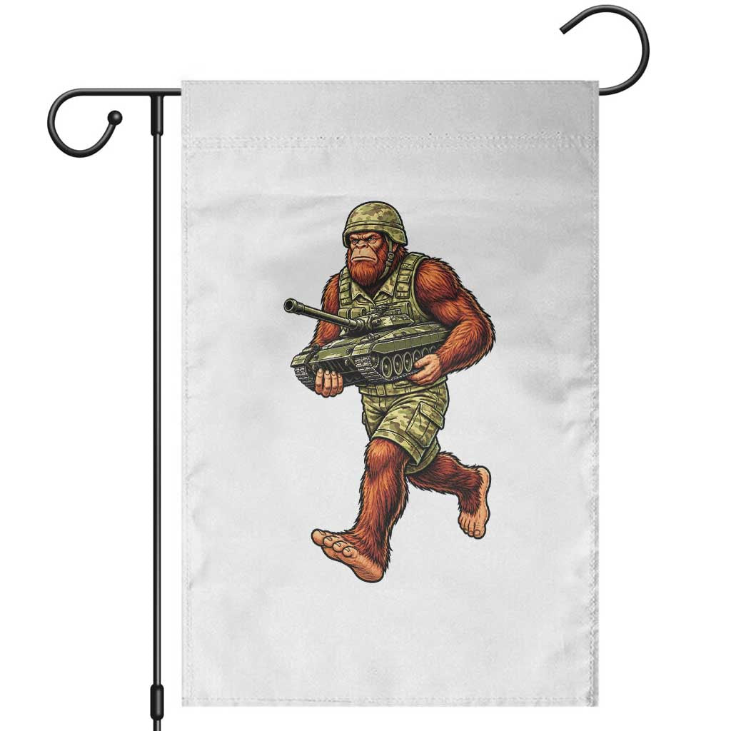 Funny Bigfoot Military Garden Flag Tactical Gift For Cryptid Army