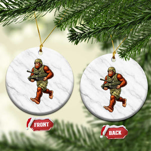 Funny Bigfoot Military Ceramic Ornament Tactical Gift For Cryptid Army
