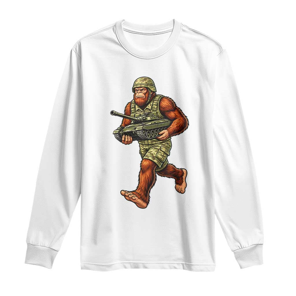 Funny Bigfoot Military Long Sleeve Shirt Tactical Gift For Cryptid Army