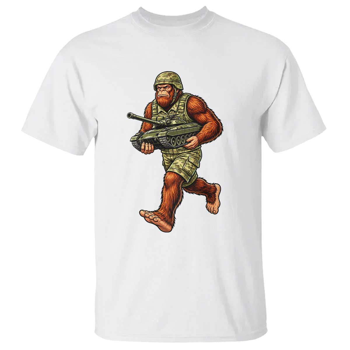 Funny Bigfoot Military T Shirt Tactical Gift For Cryptid Army