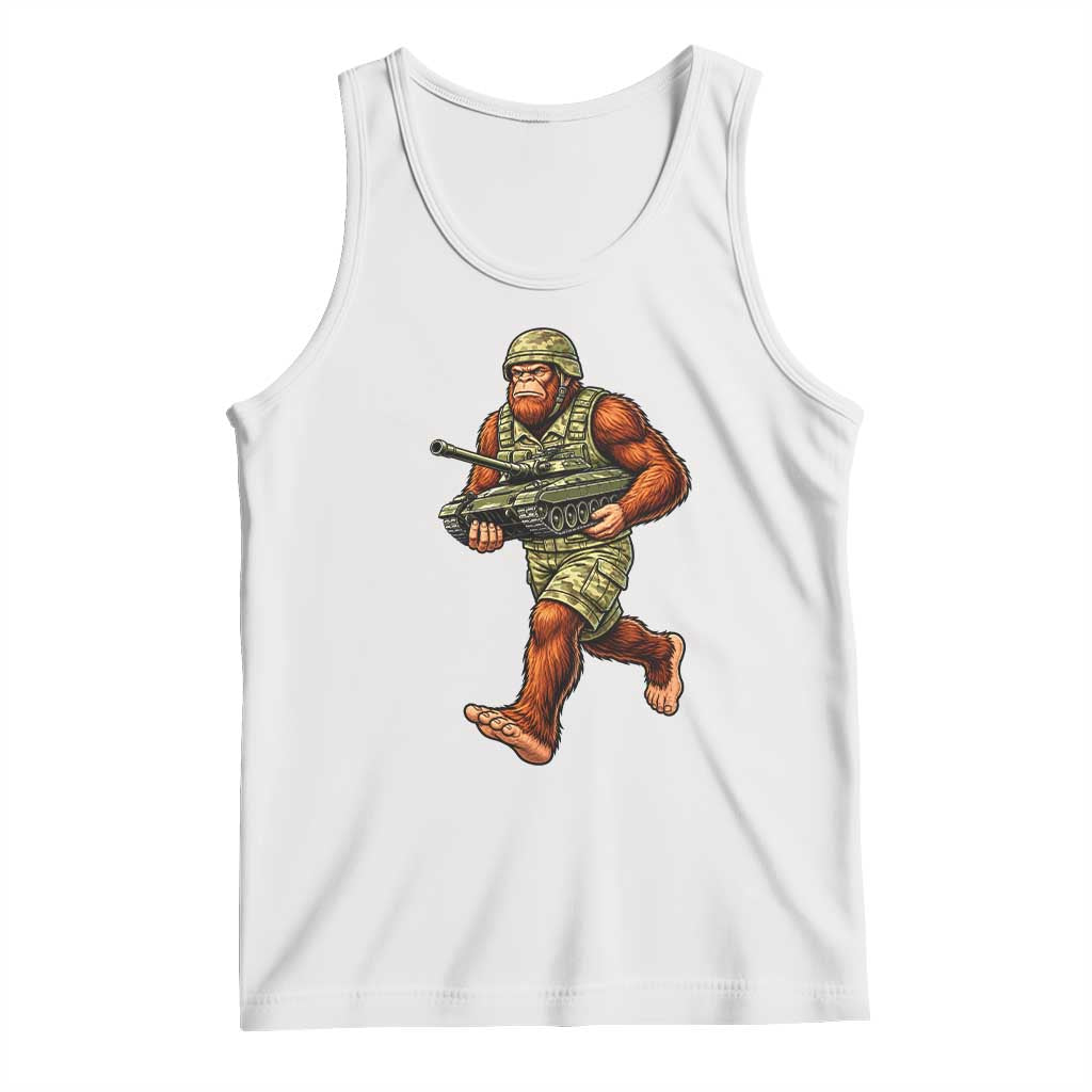 Funny Bigfoot Military Tank Top Tactical Gift For Cryptid Army