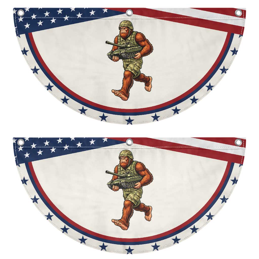 Funny Bigfoot Military Patriotic Fan Flag Tactical Gift For Cryptid Army