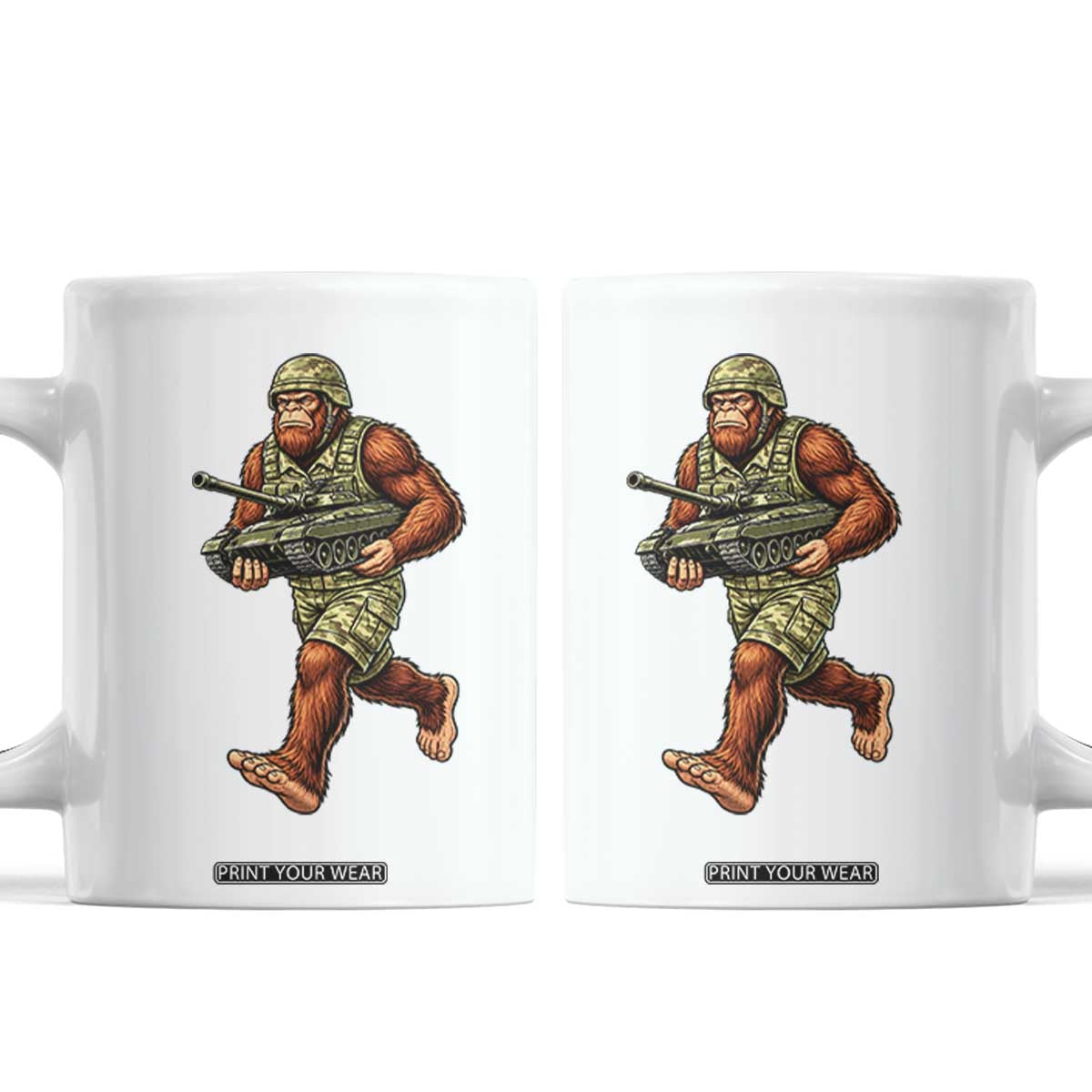 Funny Bigfoot Military Coffee Mug Tactical Gift For Cryptid Army
