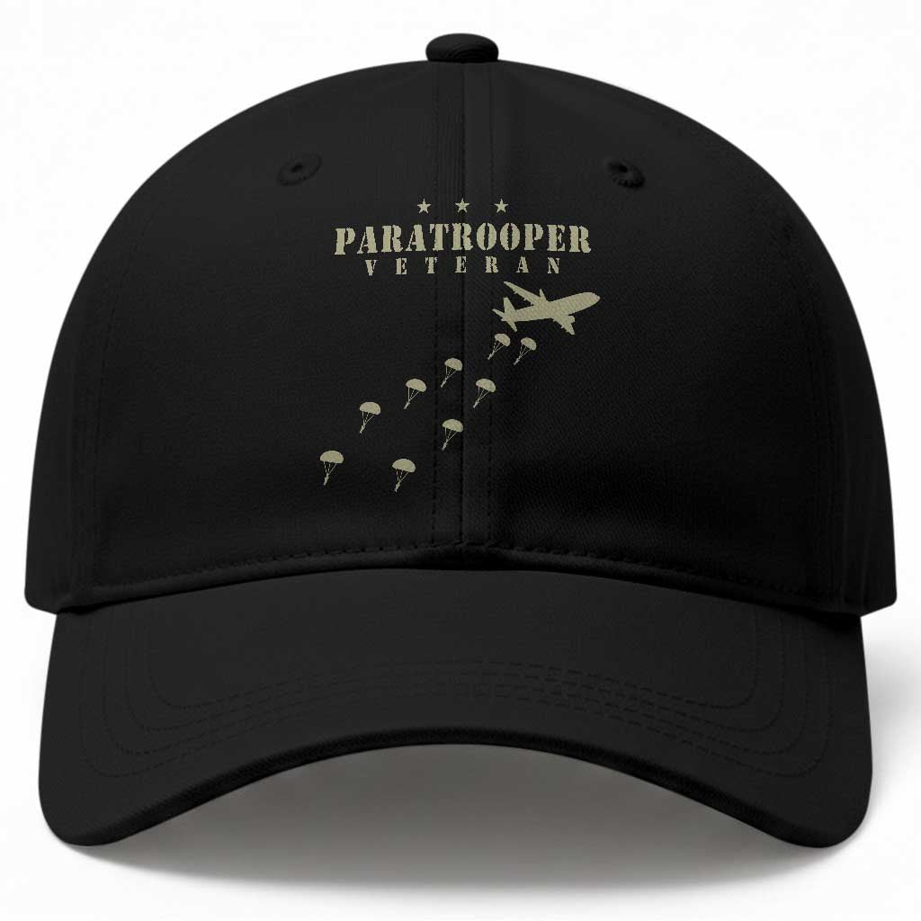 Paratrooper Veteran Airborne Baseball Cap Military Soldier Parachute Airplane