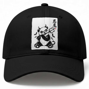 Devil Panda Halloween Baseball Cap Sumie Japanese Ink Wash Spooky