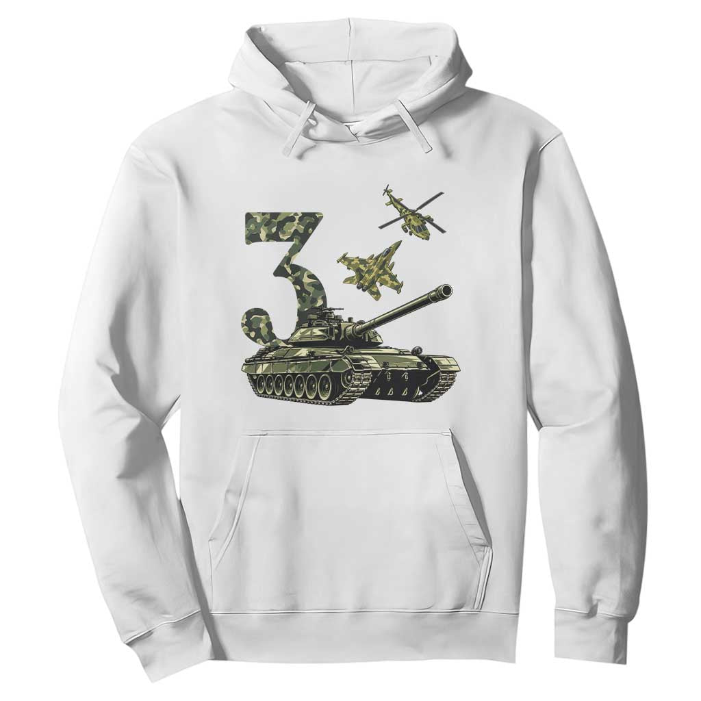 Cute Little Soldier 3rd Birthday Hoodie Camo Tank Tiny Trooper Party
