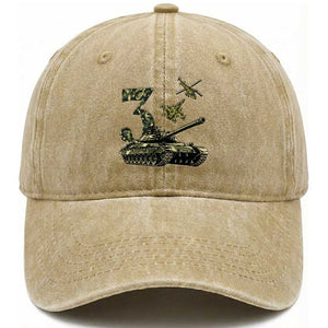Cute Little Soldier 3rd Birthday Washed Cotton Baseball Cap Camo Tank Tiny Trooper Party