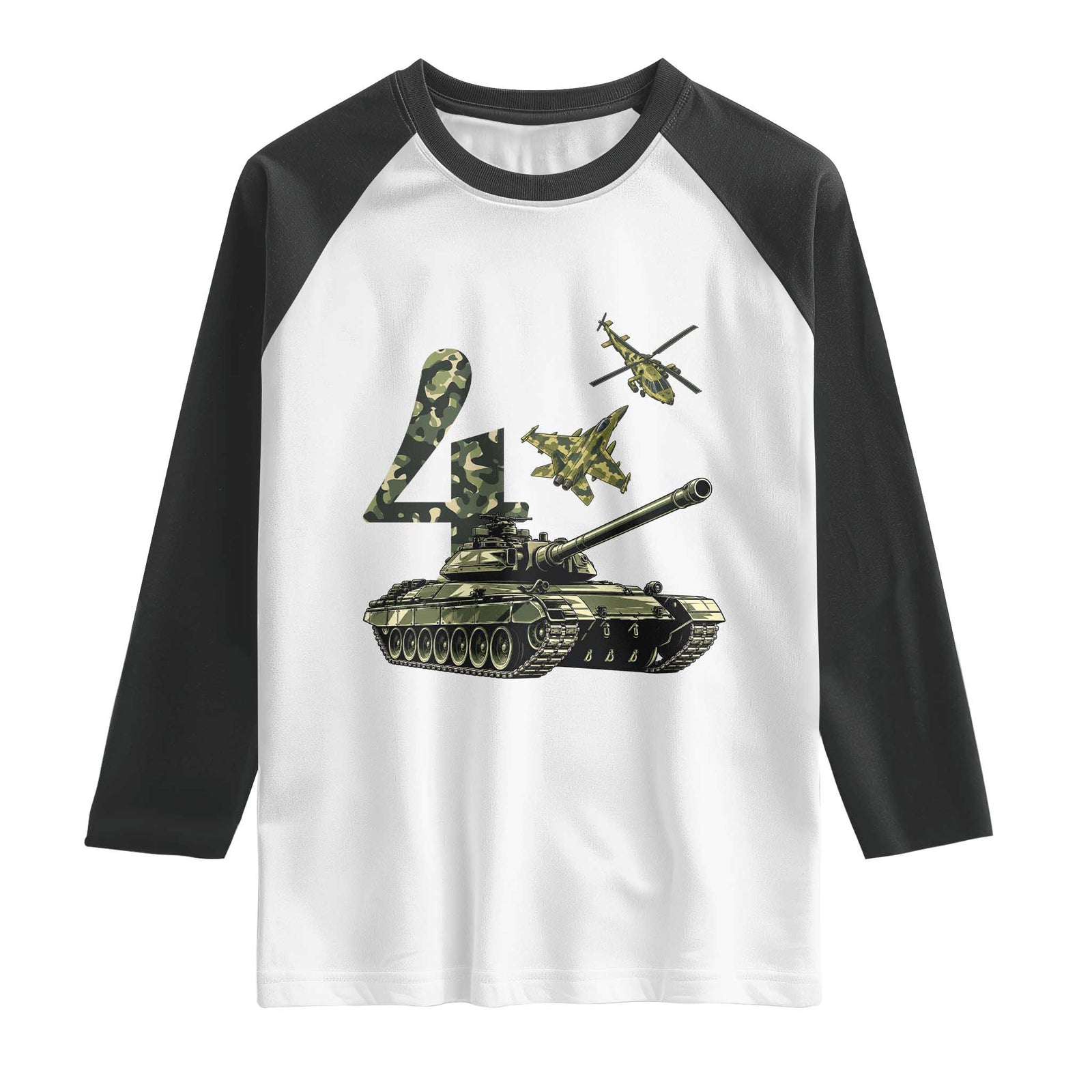 Cute Little Soldier 4th Birthday Raglan Shirt Camo Tank Tiny Trooper Party