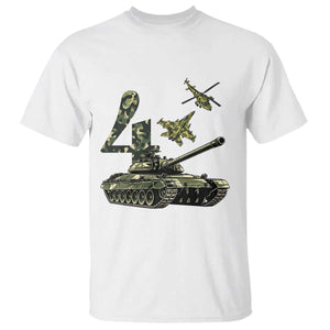 Cute Little Soldier 4th Birthday T Shirt Camo Tank Tiny Trooper Party