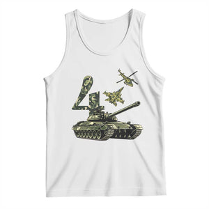 Cute Little Soldier 4th Birthday Tank Top Camo Tank Tiny Trooper Party