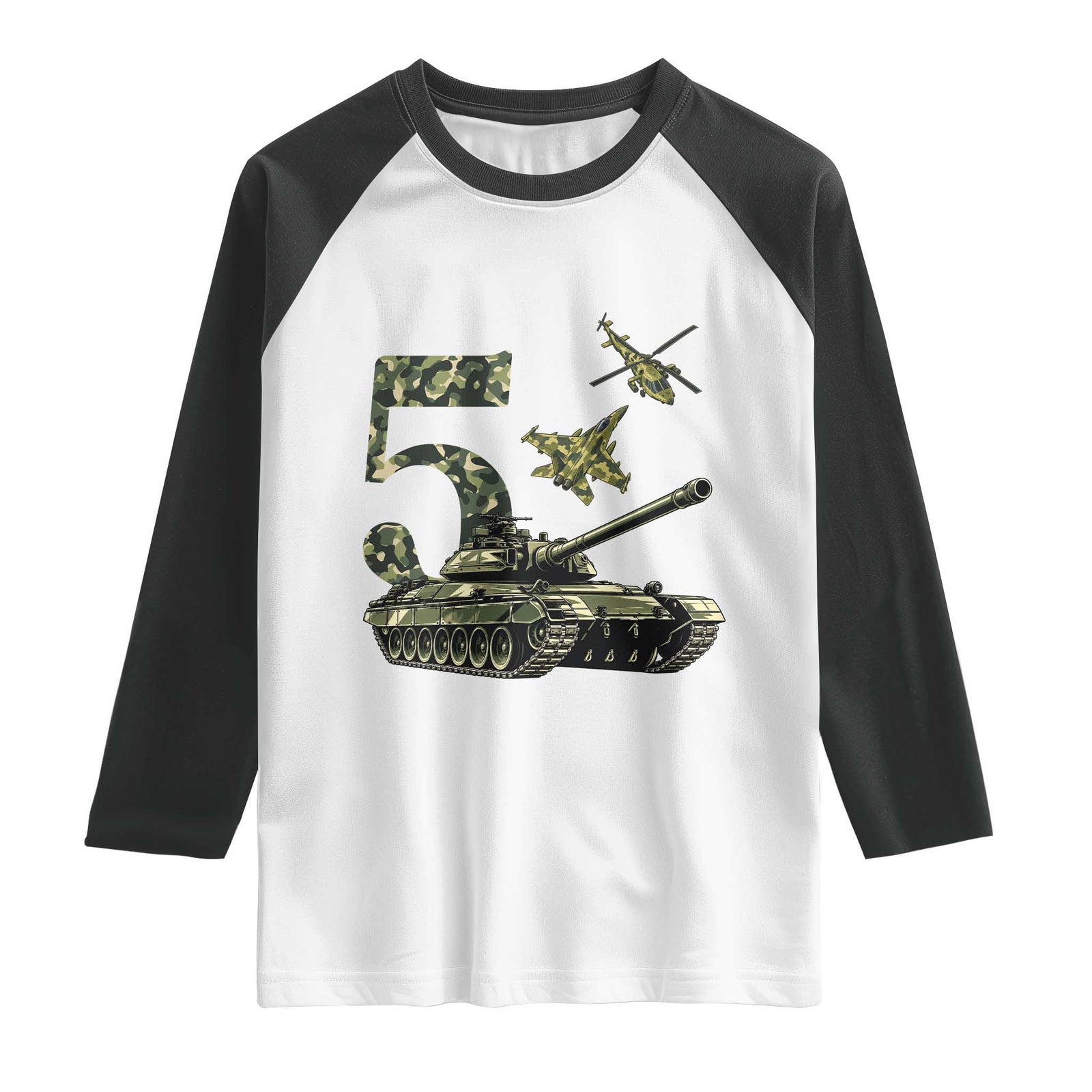 Cute Little Soldier 5th Birthday Raglan Shirt Camo Tank Tiny Trooper Party