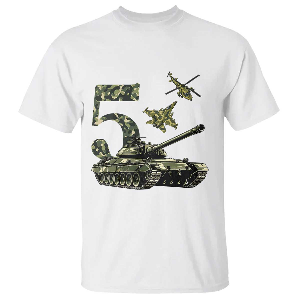 Cute Little Soldier 5th Birthday T Shirt Camo Tank Tiny Trooper Party
