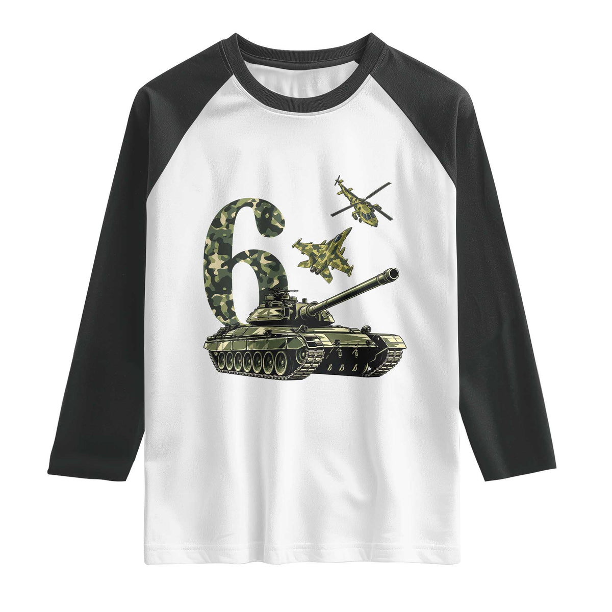 Cute Little Soldier 6th Birthday Raglan Shirt Camo Tank Tiny Trooper Party