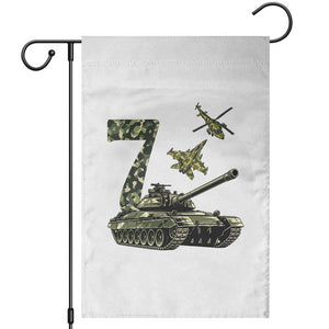 Cute Little Soldier 7th Birthday Garden Flag Camo Tank Tiny Trooper Party