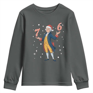 George Washington 67 Meme Youth Sweatshirt Funny Christmas Gift TS12 Dark Heather Print Your Wear