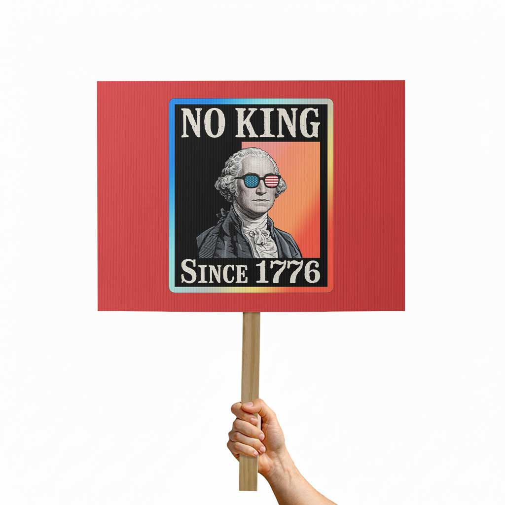 George Washington No Kings Since 1776 Protest Sign Funny Political Meme Gift TS12 Horizontal 18