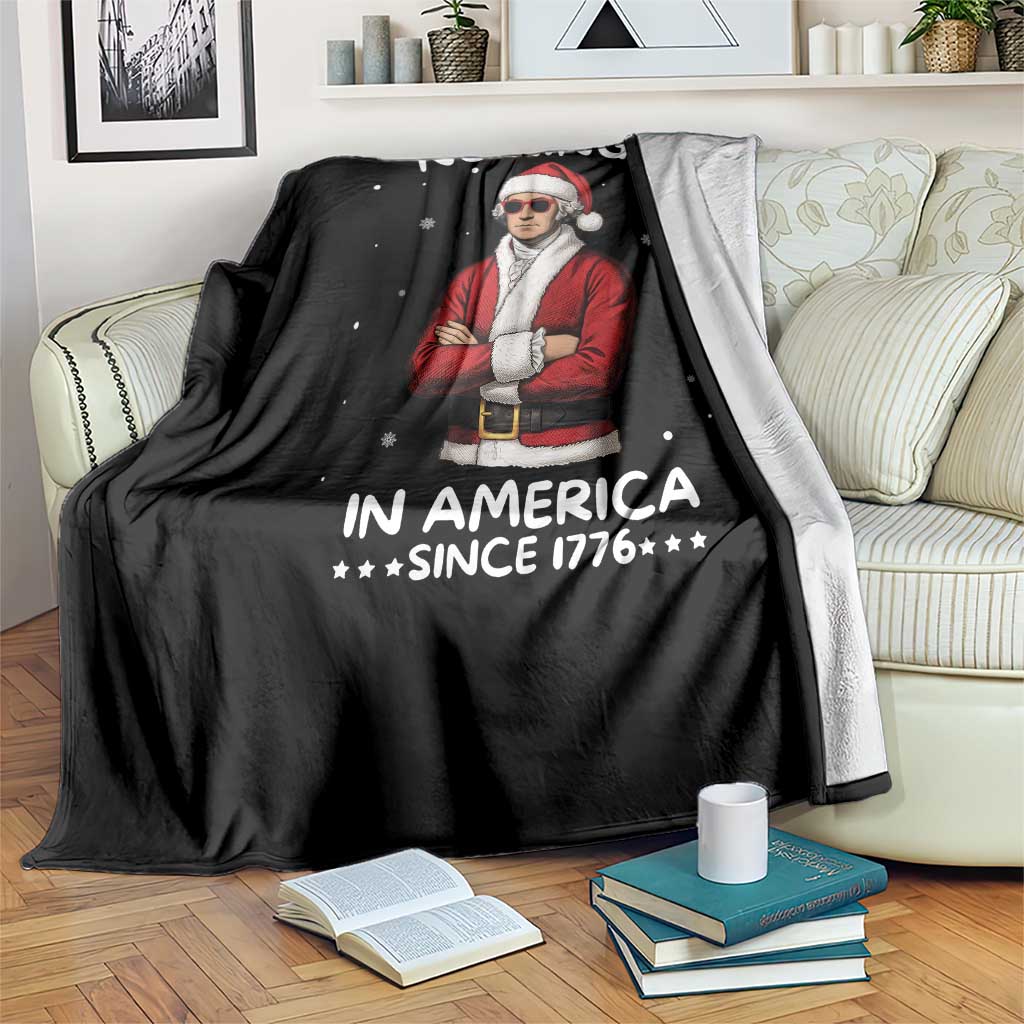 Funny Merry No Kings Since 1776 George Washington Throw Blanket Christmas Gift TS12 Print Your Wear