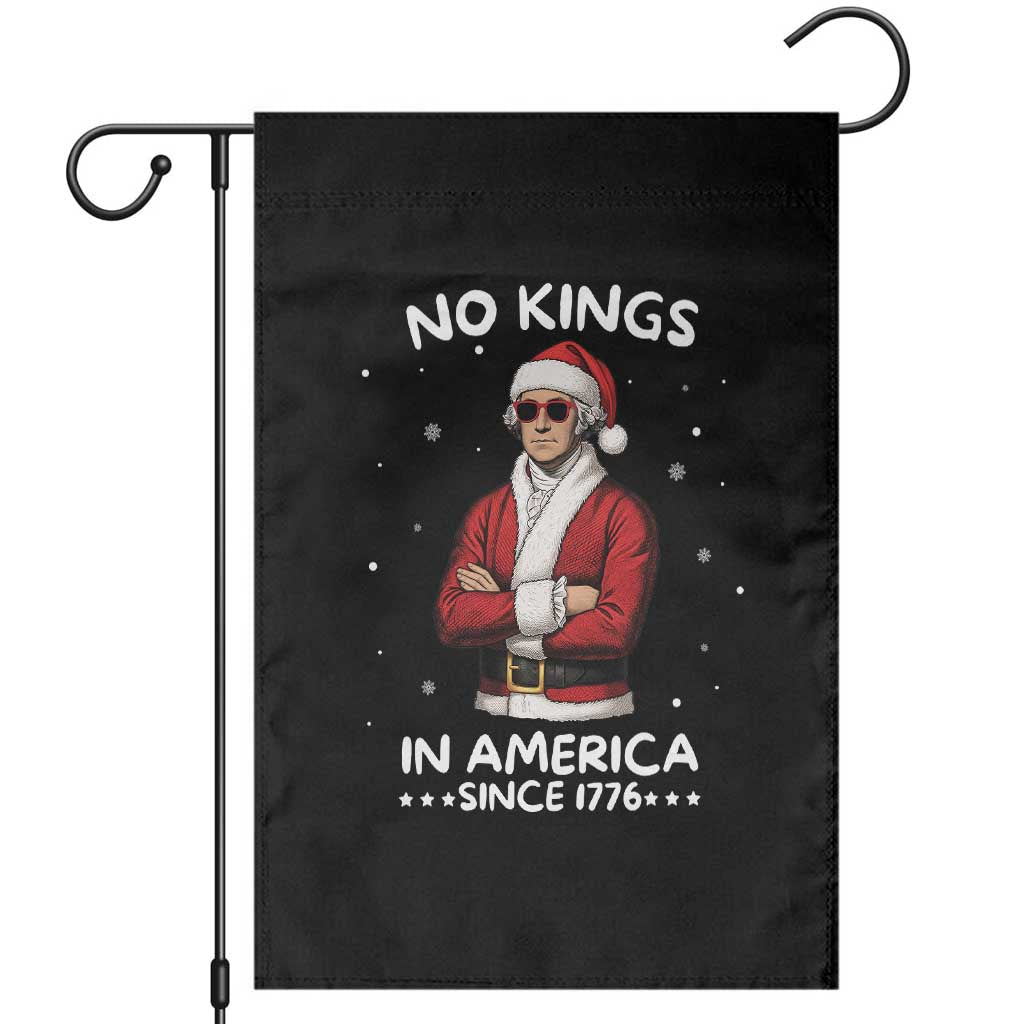 Funny Merry No Kings Since 1776 George Washington Garden Flag Christmas Gift TS12 Black Print Your Wear