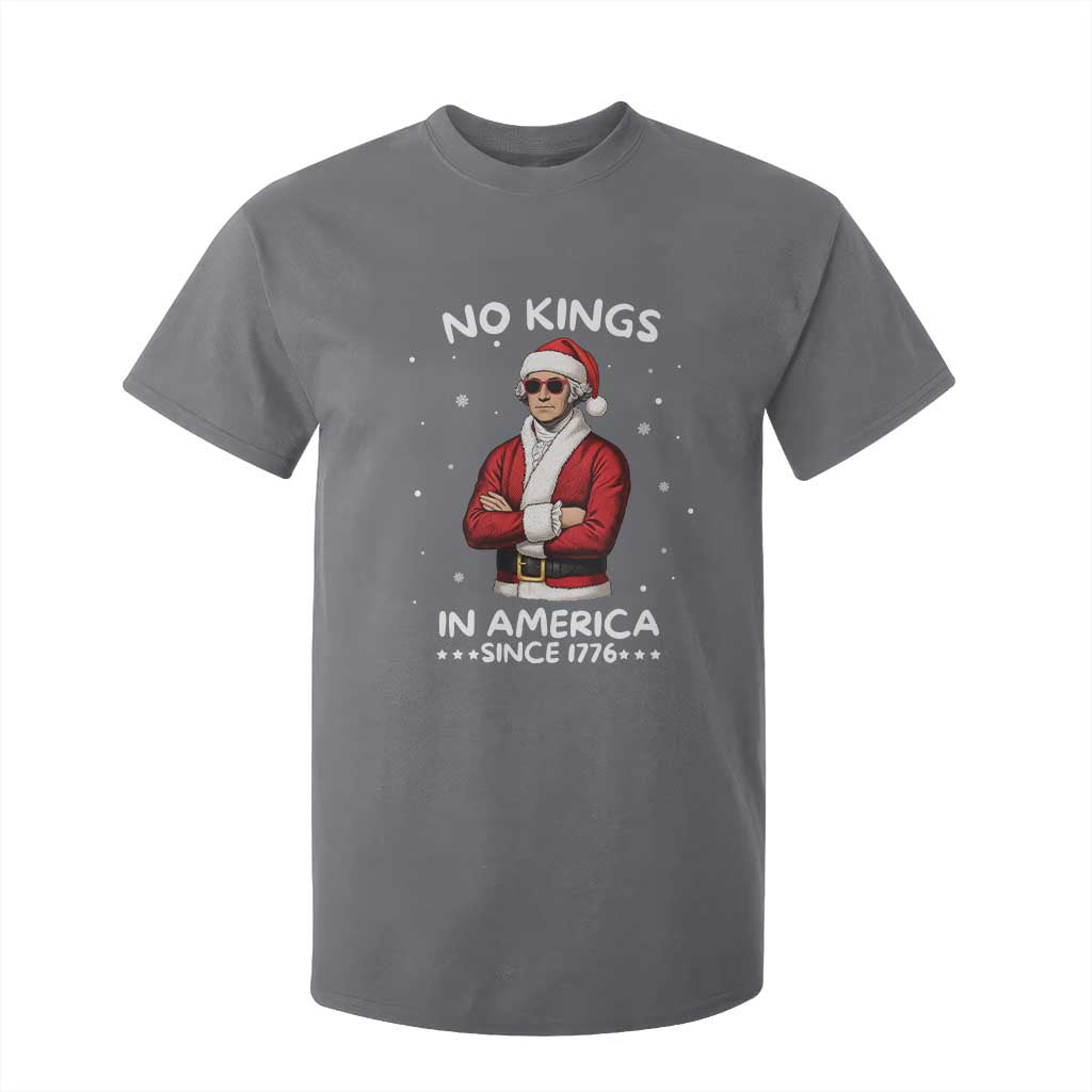 Funny Merry No Kings Since 1776 George Washington T Shirt For Kid Christmas Gift TS12 Charcoal Print Your Wear