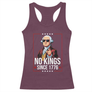 Funny George Washington No Kings 1776 Meme Vintage Gift Racerback Tank Top TS12 Maroon Print Your Wear