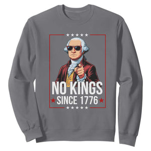 Funny George Washington No Kings 1776 Meme Vintage Gift Sweatshirt TS12 Charcoal Print Your Wear