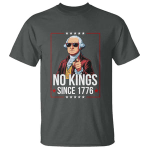 Funny George Washington No Kings 1776 Meme Vintage Gift T Shirt TS12 Dark Heather Print Your Wear