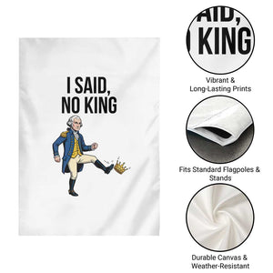 George Washington Kicking Crown Garden Flag Funny No Kings Meme Gift TS12 Print Your Wear