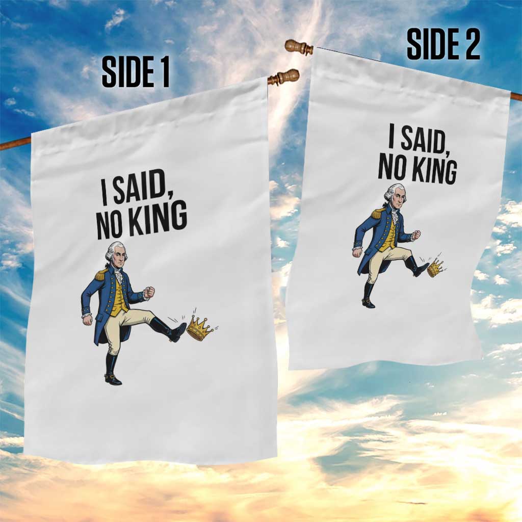 George Washington Kicking Crown Garden Flag Funny No Kings Meme Gift TS12 Print Your Wear