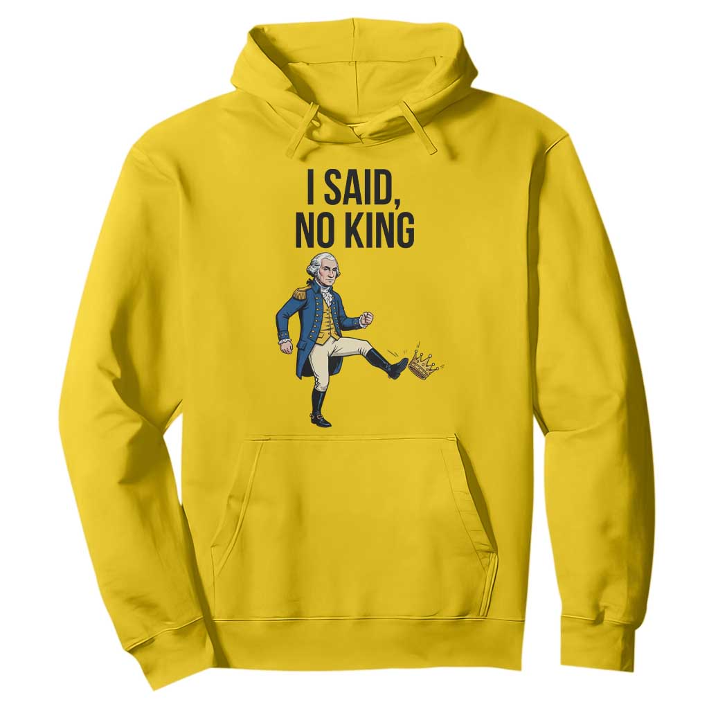 George Washington Kicking Crown Hoodie Funny No Kings Meme Gift TS12 Daisy Print Your Wear