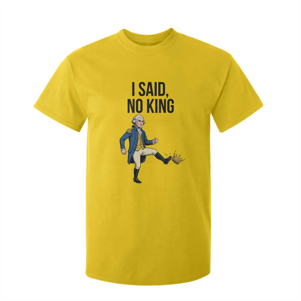 George Washington Kicking Crown T Shirt For Kid Funny No Kings Meme Gift TS12 Daisy Print Your Wear
