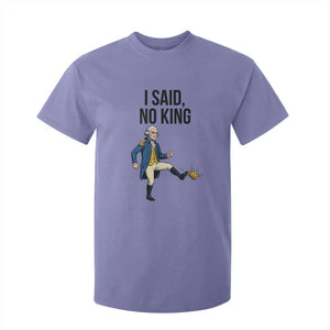 George Washington Kicking Crown T Shirt For Kid Funny No Kings Meme Gift TS12 Violet Print Your Wear