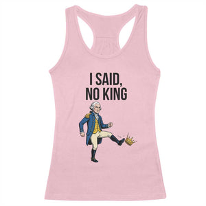 George Washington Kicking Crown Racerback Tank Top Funny No Kings Meme Gift TS12 Light Pink Print Your Wear