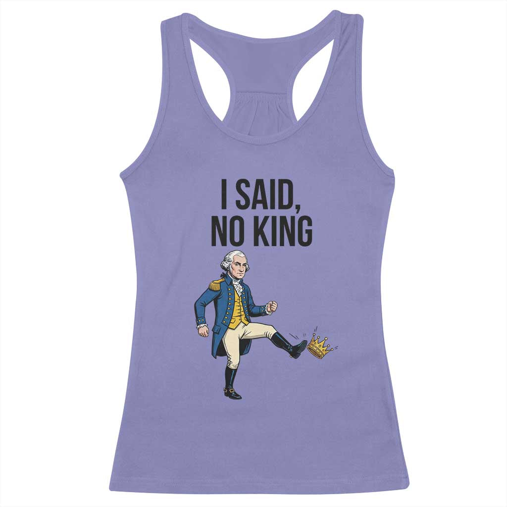George Washington Kicking Crown Racerback Tank Top Funny No Kings Meme Gift TS12 Violet Print Your Wear