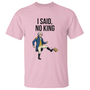 George Washington Kicking Crown T Shirt Funny No Kings Meme Gift TS12 Light Pink Print Your Wear