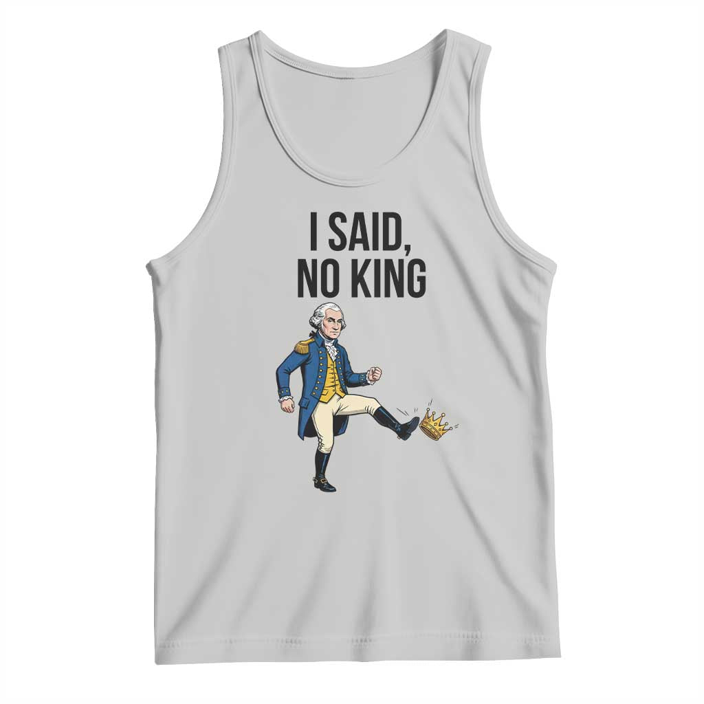 George Washington Kicking Crown Tank Top Funny No Kings Meme Gift TS12 Ash Print Your Wear
