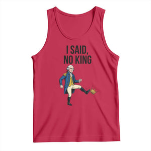 George Washington Kicking Crown Tank Top Funny No Kings Meme Gift TS12 Red Print Your Wear