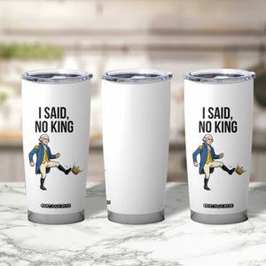 George Washington Kicking Crown Tumbler Cup Funny No Kings Meme Gift TS12 Print Your Wear