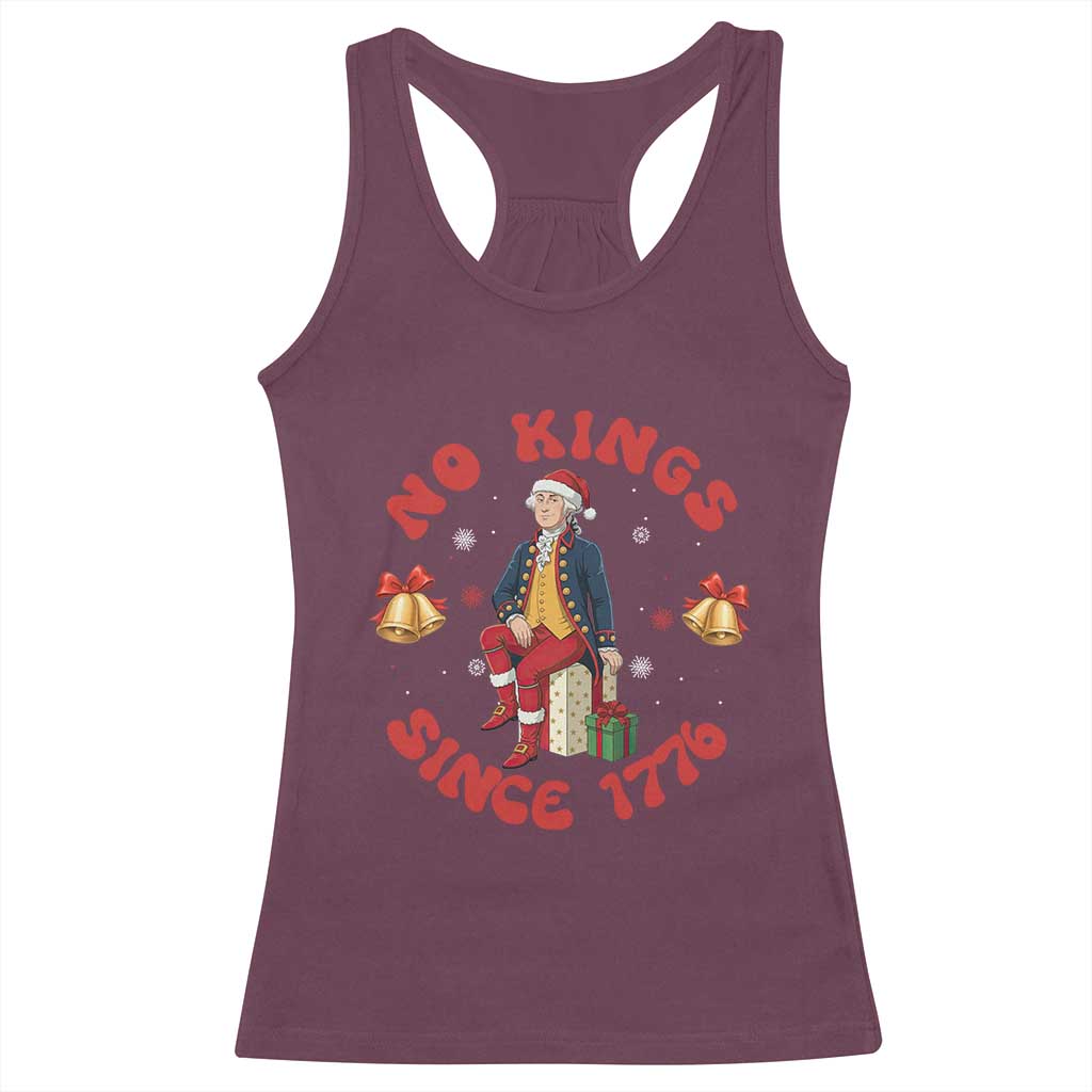 George Washington No Kings Since 1776 Racerback Tank Top Christmas Gift Idea TS12 Maroon Print Your Wear