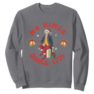 George Washington No Kings Since 1776 Sweatshirt Christmas Gift Idea TS12 Charcoal Print Your Wear