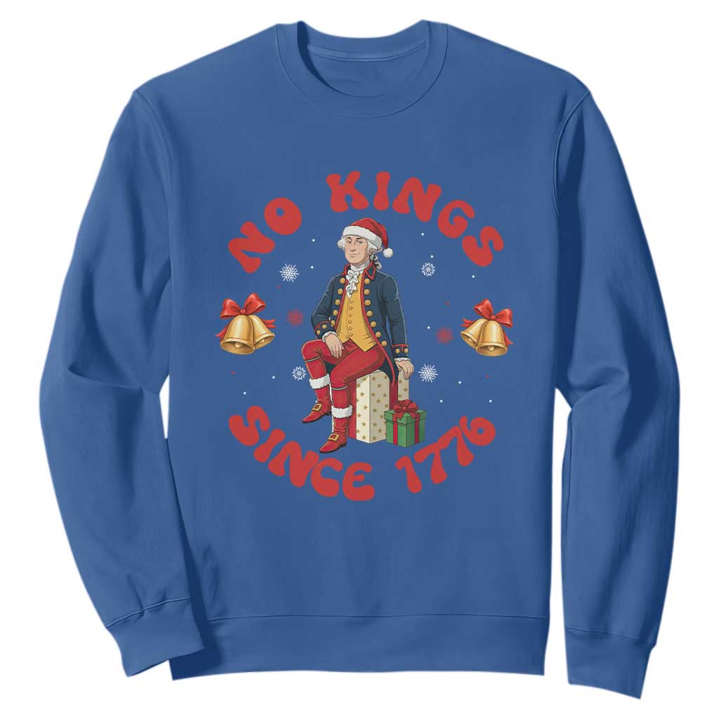 George Washington No Kings Since 1776 Sweatshirt Christmas Gift Idea TS12 Royal Blue Print Your Wear