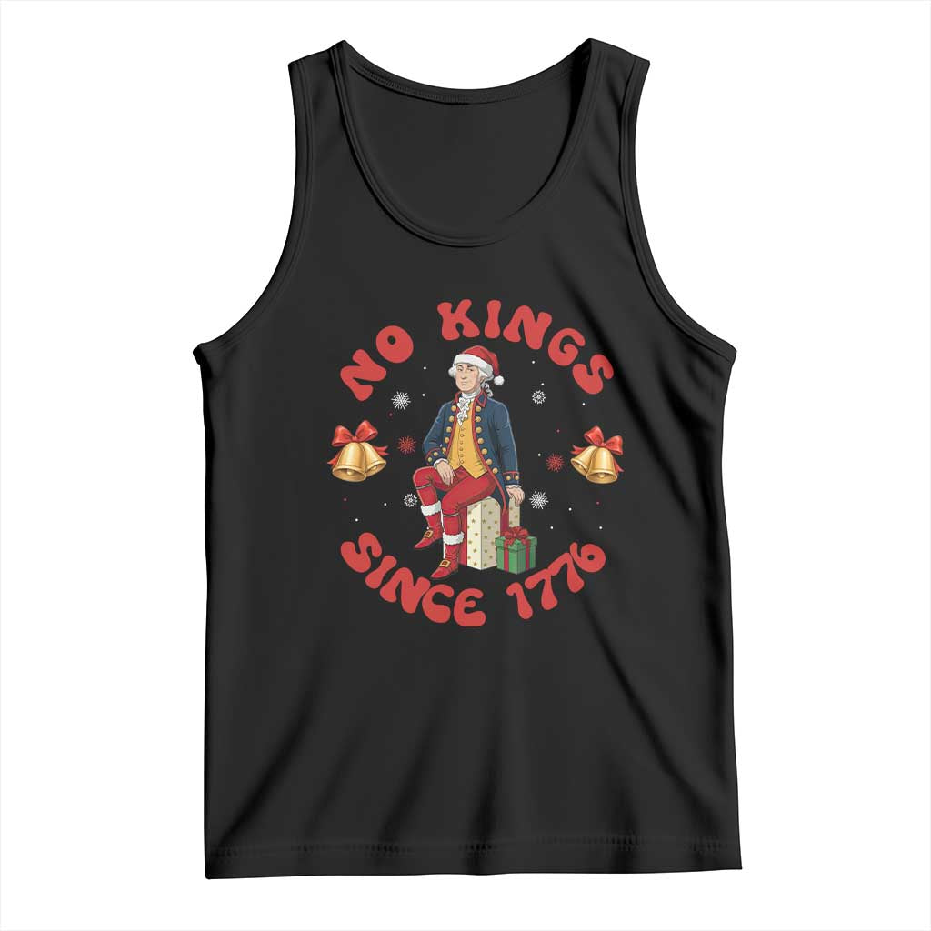 George Washington No Kings Since 1776 Tank Top Christmas Gift Idea TS12 Black Print Your Wear