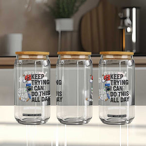 Keep Trying I Can Do This All Day Glass Can Ice Hockey Helmet Christmas Gift TS12 Print Your Wear