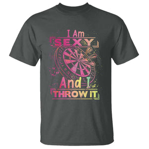I Am Sexy And I Throw It T Shirt Sexy Dart Player Gift TS12 Dark Heather Print Your Wear
